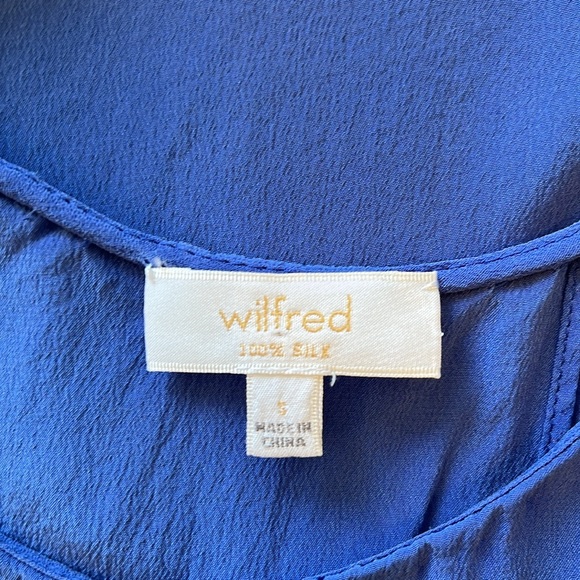 Wilfred Blue Silk Open Back Tank - Picture 3 of 3